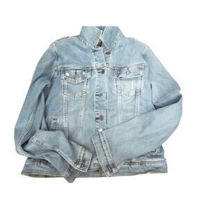 Gap Denim Distressed Jacket Sz M